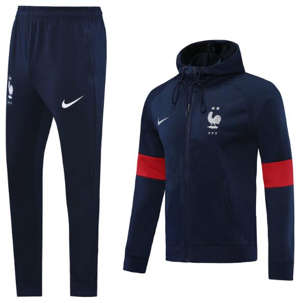 France Navy Training Kits Hoodie Jacket with Pants 2020/21